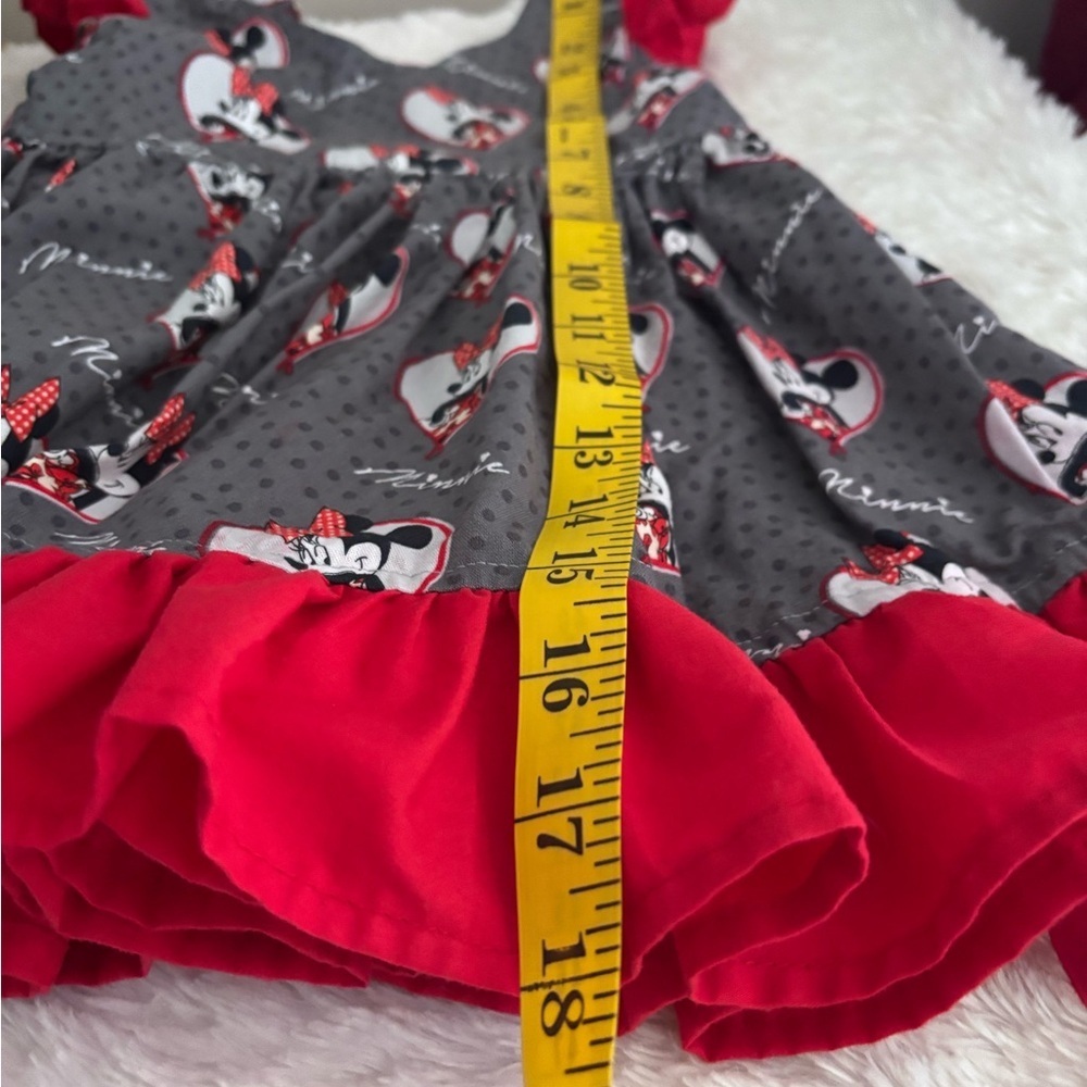 Minnie Mouse Grey & Red Ruffle Dress - Picture 4 of 4